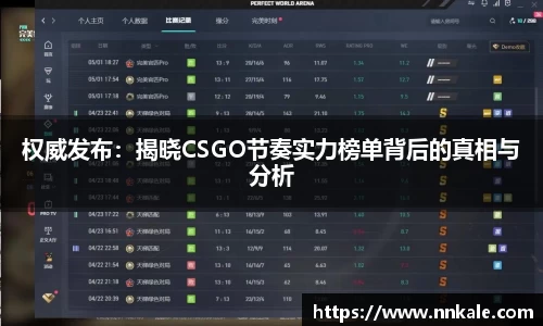 权威发布：揭晓CSGO节奏实力榜单背后的真相与分析
